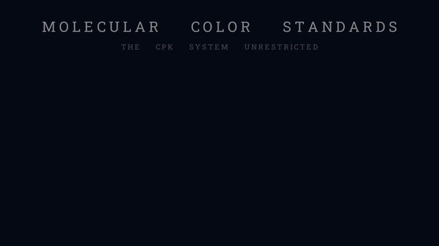 Color scheme in molecular models