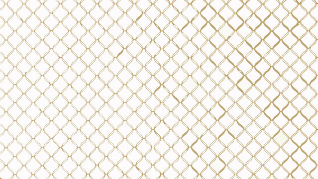 Geometric lattice pattern with repeating diamond shapes in gold tones on a white background abstract beige grid illustration lines minimal minimalist