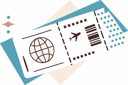 Boarding Pass Illustration A Modern Flat Vector Graphic