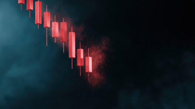 bullish trap concept, deceptive market breakout, dramatic candlestick pattern, investment analysis theme