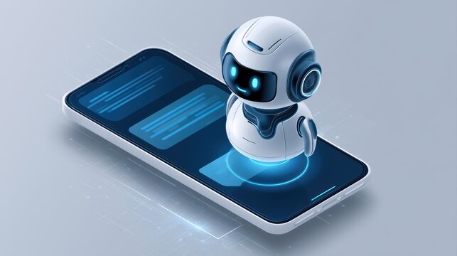 AI chatbot messaging interface for customer experience, support automation, digital communication