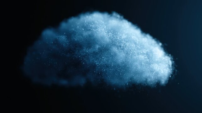 Artificial intelligence cloud computing concept, neural network visualization, secure data processing