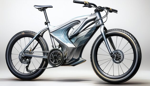 ultra light e bike metallic finishwhite background white background