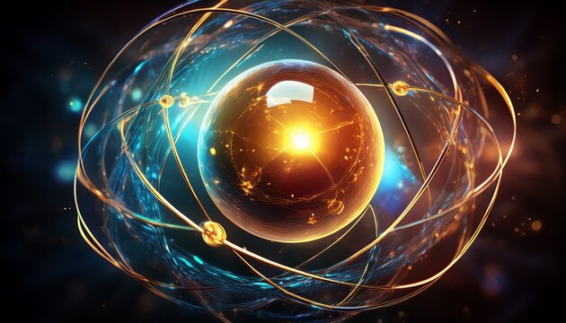 unveiling the elegant structure of a hydrogen atom with its central proton and shimmering electron cloud