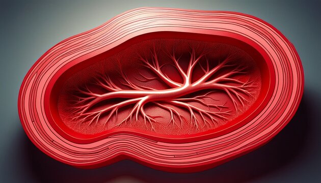 vascular architecture unveiled depicting the concentric structure of an artery featuring tunica adventitia tunica media and tunica intima layers