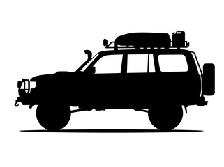 suv silhouette on white background vehicle car © FARISTA