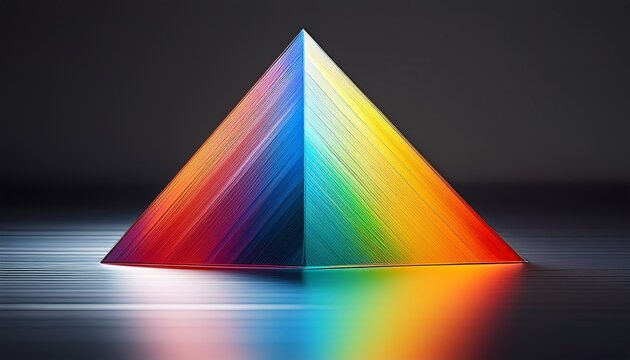 interplay of refracted light and rainbow patterns on a smooth white surface created by a prism