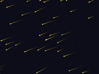 Bright Meteor Streaks Space Astronomy Background © iushakovsky