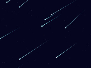Falling Stars Comet Trails Dark Sky Pattern © iushakovsky