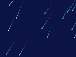 Dramatic Meteor Shower Starfield Vector Background © iushakovsky
