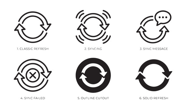 Refreshing Circular Arrows Icons For Syncing And Loading Concepts