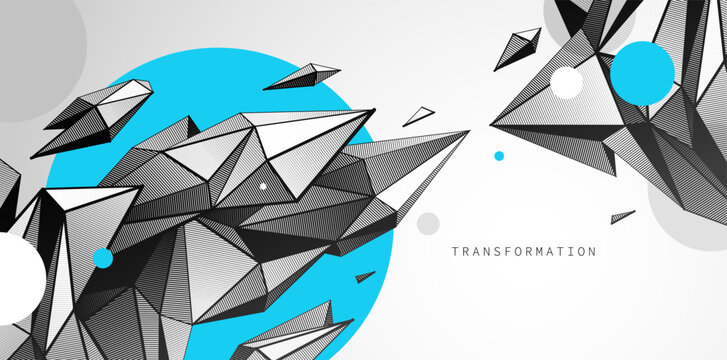 Structured transformation, rational systems, order, logic and controlled change in complex geometric forms.
