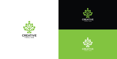 Abstract green tree logo design, symbol of growth, nature, and innovation for business © micky_adb02