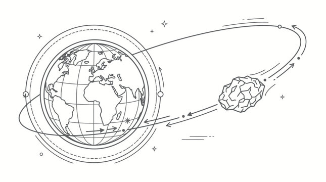 A meteor hurtling towards the Earth.