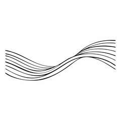 Lignes abstraites fluides en mouvement élégant