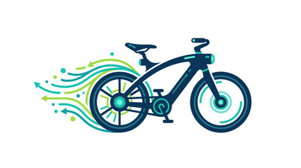 Obraz premium Modern bicycle with motion effect.
