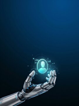 Futuristic AI Customer Segmentation Technology Background
