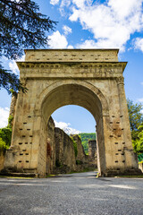 Fototapeta premium Arch of Augustus, a Roman monument built in 8 BC and dedicated by King Marcus Julius Cottius to Emperor Augustus