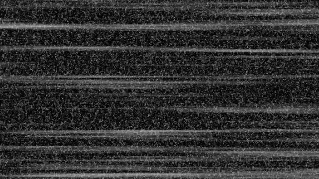 Black and white television static noise with horizontal scan lines texture