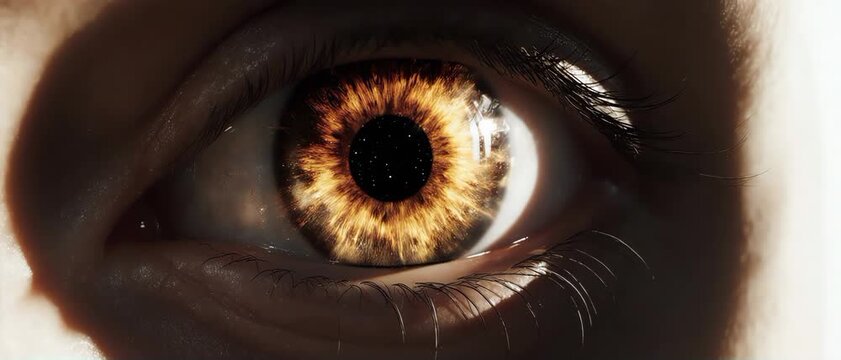 Surreal Cosmic Eye with a Terrifying Black Hole Pupil