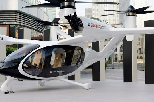 Dubai, UAE - 5 february 2026: Electric aviation technology in Dubai promoting eco friendly transportation and low emission urban mobility solutions