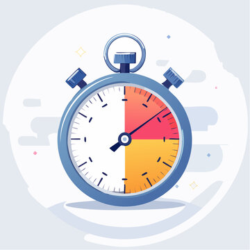Stopwatch with colorful quadrants