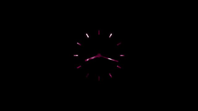 Modern Digital Clock and Stopwatch Interface with Countdown Timer and Glowing Neon Display