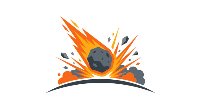 Asteroid Impact Explosion Space Object.