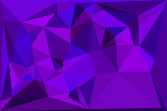 Abstract low poly polygon generative background vibrant purple triangular pattern design.