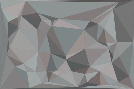 Muted gray and neutral tone triangular pattern abstract geometric low poly vector design.