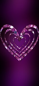 Sparkling Purple Heart Wallpaper