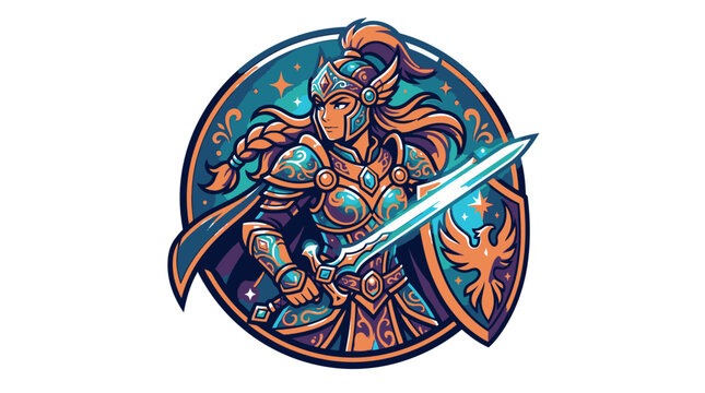 Warrior with sword and armor gear.