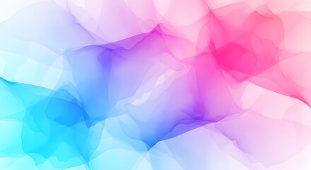Obraz premium Abstract digital art featuring flowing layers of vibrant pink and blue colors with smooth gradient transitions and soft ethereal textures