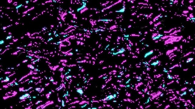 Neon Pixel Data Flow Background Loop