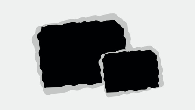black and white torn paper