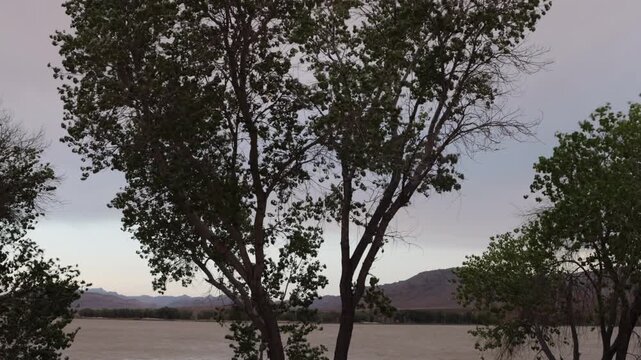 Storm clears before sunset in Pahranagat National Wildlife Refuge in Nevada