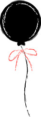 Obraz premium Balloon With Bow Brush Sketch