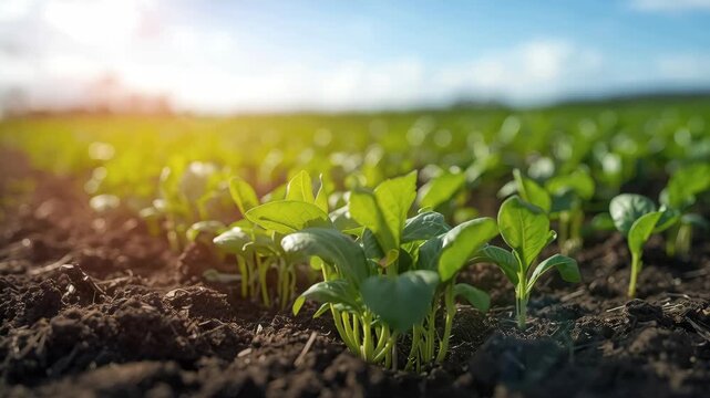 Seedling soil sprout green leaf young plant agriculture young green seedlings sprouting fertile