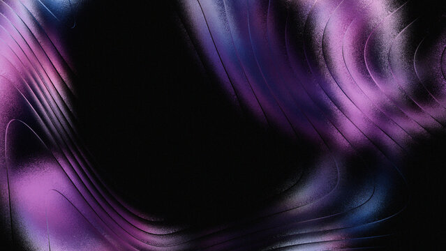 Abstract purple and black background with swirling lines and curves  vibrant colorful design element