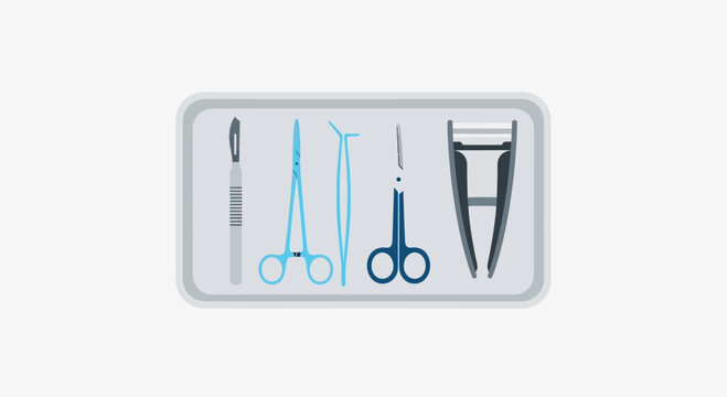 Medical Surgical Instruments, Scalpel, Forceps, Scissors, Retractor Set