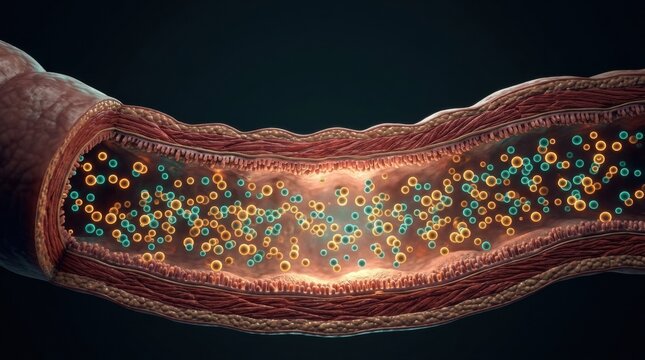 The gut microbiomes role in metabolic health and glucose management through various particles and interactions.