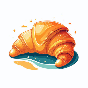 Stylized Croissant Illustration