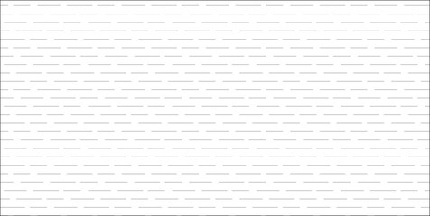 Pattern of horizontal dashed lines. Monochrome line art for architectural hatching, textures, or decorative backgrounds. © Riki
