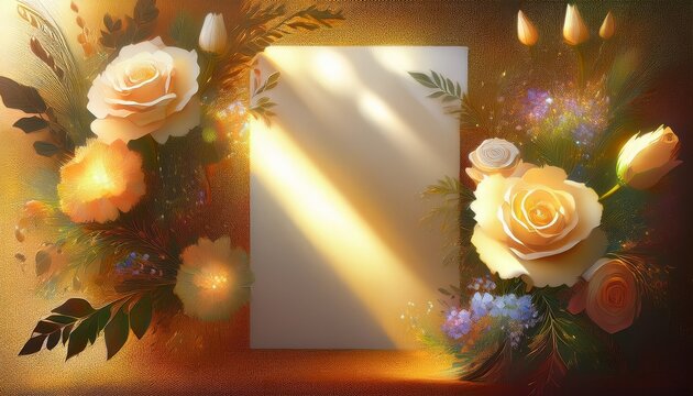 empty wedding invitation card