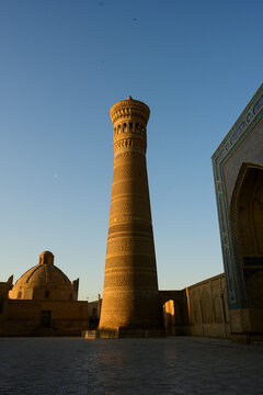 Kalyan Minaret in the Early Morning Golden Hour, Bukhara, Uzbekistan