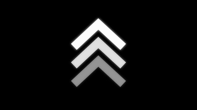 Right-directional arrow loop animation. Animated arrows for the overlay video layer. arrow icon concept animation.Animated arrow pointing down on black background.Abstract.4k