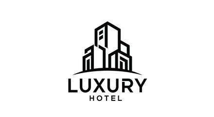 Fototapeta premium Luxury hotel logo design element.