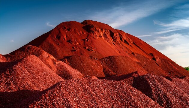 bauxite ore material raw aluminum source in a pile