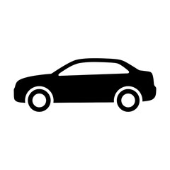 Fototapeta premium Black silhouette of a coupe car