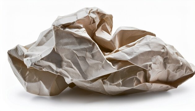 crumpled paper isolated